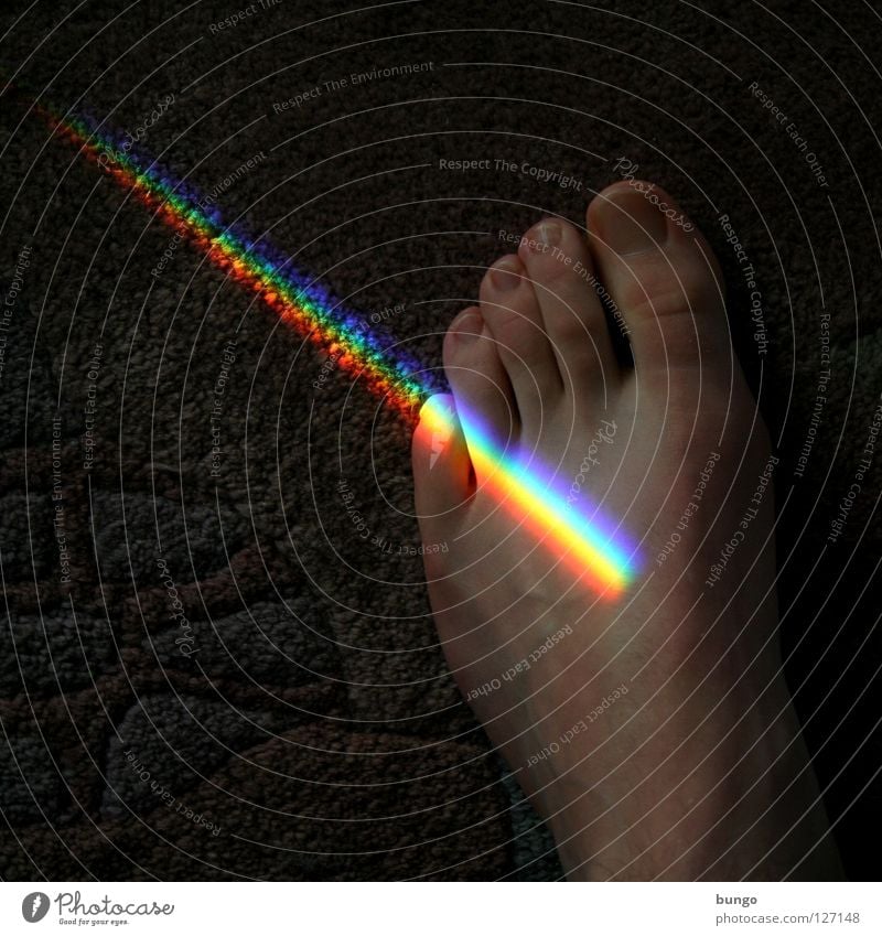 llustra me Toes Carpet Rainbow Pattern Multicoloured Prismatic colors Prismatic colour White Light Red Yellow Vessel Man Hair Beautiful
