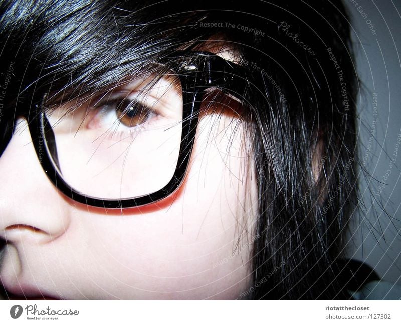 i'm a nerd. Eyeglasses Black Youth (Young adults) wayfarer Freak bleach Face Blue