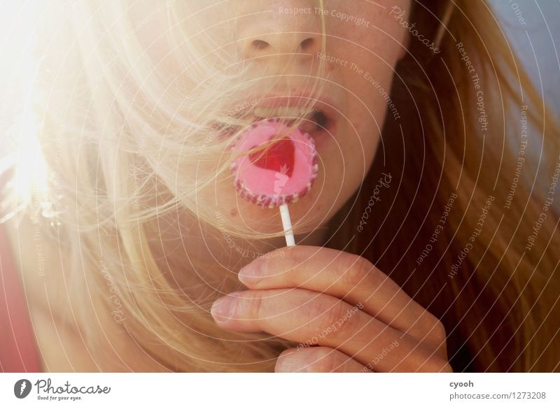 sweet summer II Candy Blonde Brash Bright Delicious Round Eroticism Sweet Feminine Soft Pink Joy Happiness Anticipation Leisure and hobbies To enjoy Uniqueness