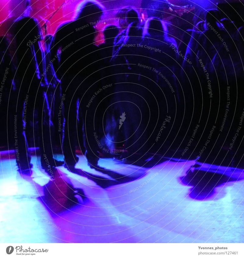 In concert Colour photo Multicoloured Interior shot Copy Space bottom Night Artificial light Light Shadow Silhouette Blur Joy Night life Entertainment Party