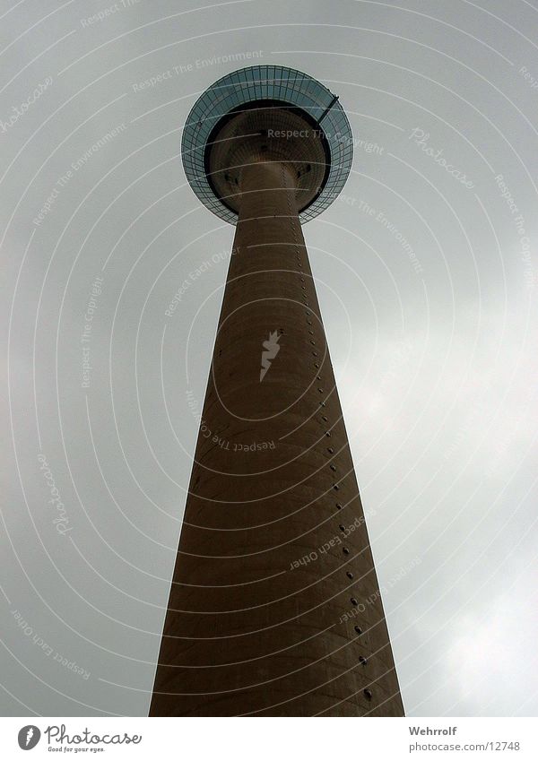 Tower of Düsseldorf Rheinturm Rhine Architecture Duesseldorf restaurant owner Television tower