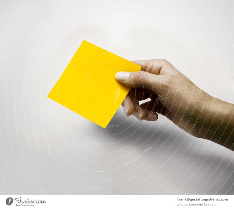 hand square Hand Square Yellow Give Fingers Piece of paper Colour