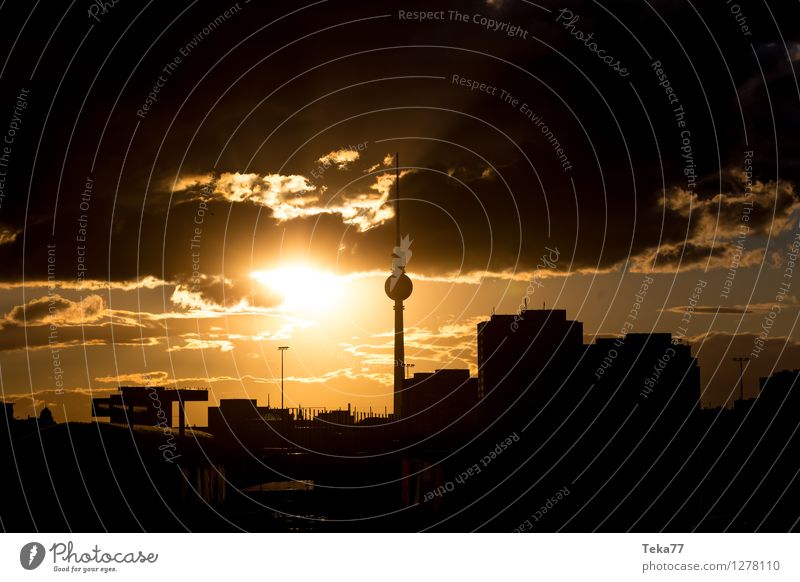 Sunset Berlin IIII Vacation & Travel Summer Television Town Capital city Downtown Skyline Places Air Traffic Control Tower Adventure Esthetic Alexanderplatz