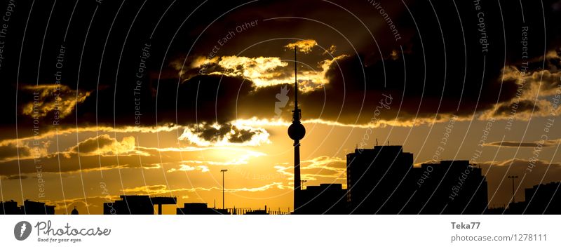 Berlin Evening I Vacation & Travel Summer Television Town Capital city Downtown Skyline Places Air Traffic Control Tower Esthetic Stress Exterior shot
