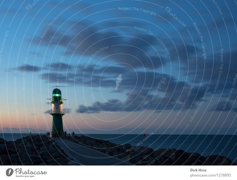 Lighthouse Warnemünde Sky Infinity Historic Tall Maritime Blue Trust Dependability Horizon Safety Tourism Tradition Survive Vacation & Travel