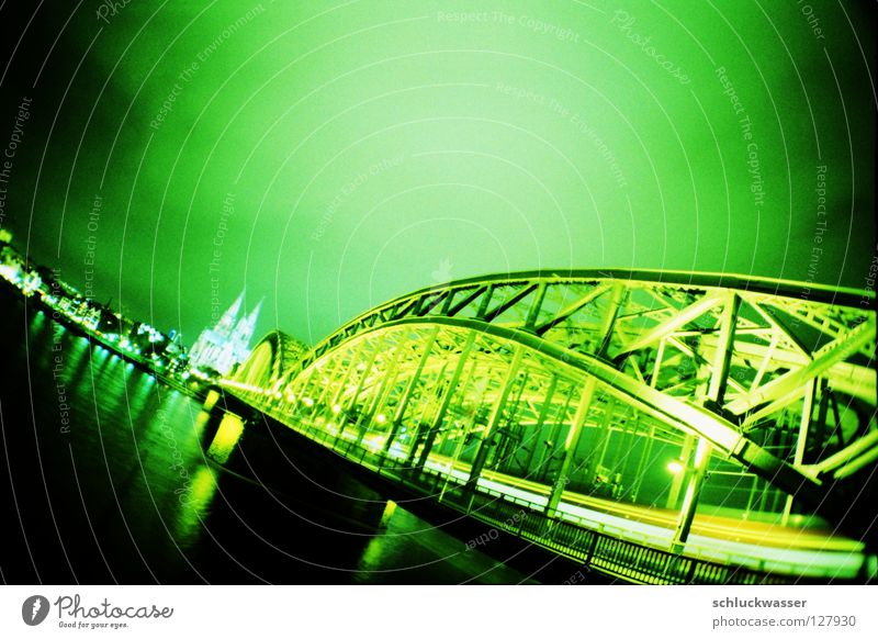cologne lime Cologne Green Tracer path Bridge Dome Rider Dynamics Lomography flash psychedelic