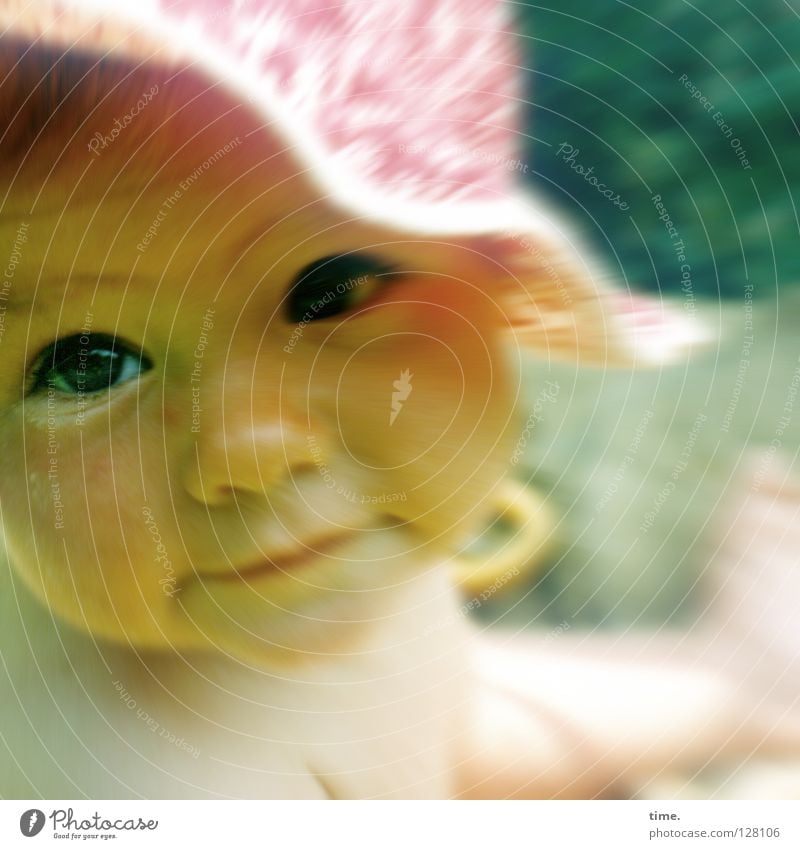 * Child Toddler Cap Hat Headwear Summer Amazed Shadow Marvel Baby Communicate Trust Sun Eyes Looking Sit Protection Contact Open Exterior shot