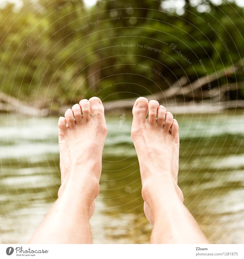 man's feet Lifestyle Style Beautiful Pedicure Human being Masculine Young man Youth (Young adults) Legs 18 - 30 years Adults Nature Beautiful weather Bushes