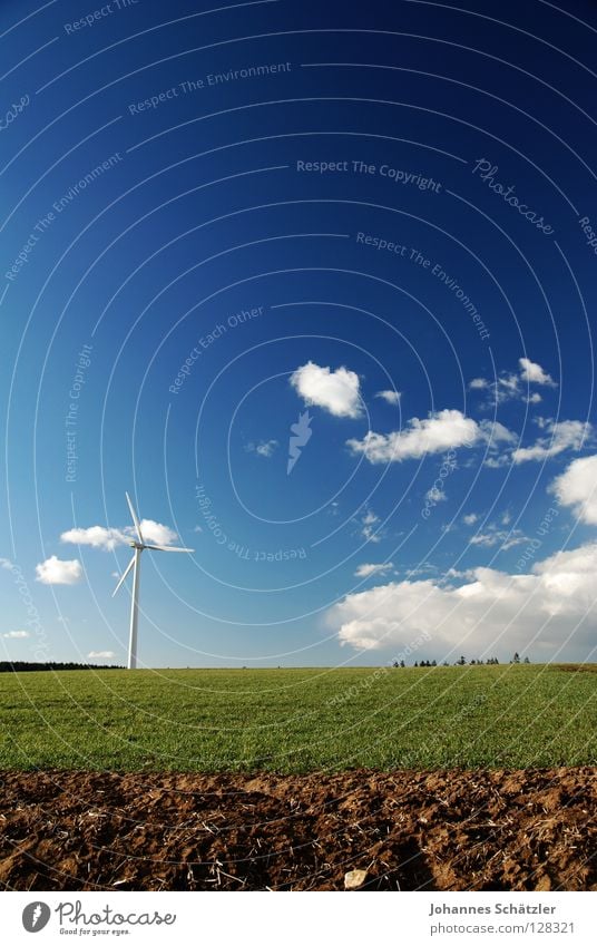 three-piece Field Grass Agriculture Wind energy plant Science & Research Electricity Power Clouds Sky Spring Summer Sowing Green Polarisation Landscape farming