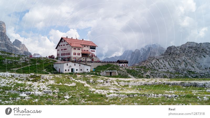 Dreizinnen hut Vacation & Travel Tourism Trip Environment Nature Landscape Sky Clouds Summer Beautiful weather Alps Mountain Sexten Dolomites South Tyrol