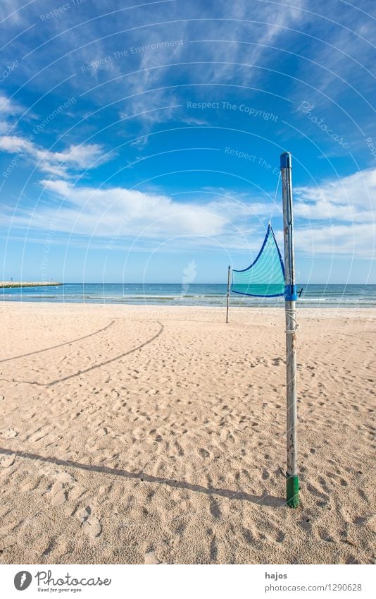 Beach volleyball, field at the beach of the Baltic Sea Joy Beautiful Relaxation Leisure and hobbies Playing Vacation & Travel Summer Sports Ball sports