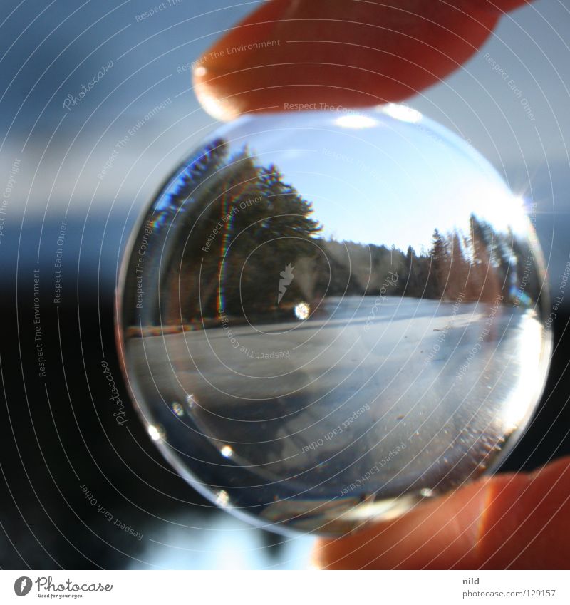 Lens in front of the lens 1 Reflection Rotated Foreground Background picture Point of light Round Blur Vaulting Sun Beautiful Convex Focal point Lake Pond