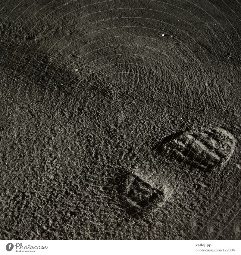 man on the moon Moon landing Astronaut 1969 NASA Fraud Conspiracy Theory Surface Lunar landscape Footprint Tracks Going Concrete Gray DNA Fingerprint Shoemaker