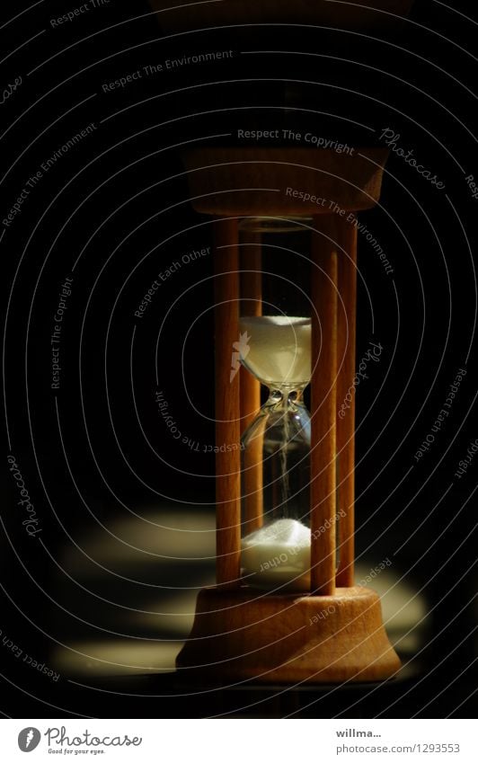 0815 AST | the clock is ticking Hourglass Time Eternity lifetime Sand Trickle Wait Dark Slowly Clock Patient Colour photo Melt away Seep