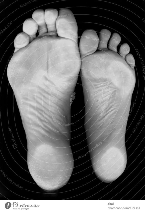 46-37 Graceful Toes Footprint Doormat Ball of the foot Water wings Joy Black & white photo self froggy akai Feet size37 size46 square latches Scan rist