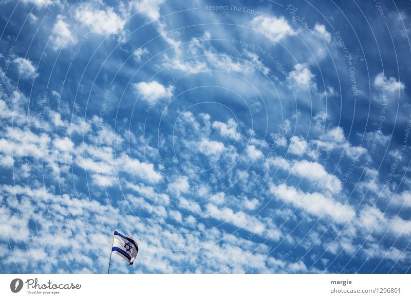 Clouds over Israel: National - Flag Vacation & Travel Tourism Adventure Far-off places Freedom Sightseeing Summer Sky Sky only Weather Wind Landmark Sign Hang