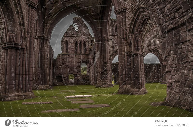 Sweetheart Abbey Architecture New Abbey Scotland Europe Village Church Ruin Cathedral Tourist Attraction Stone Dark Belief Apocalyptic sentiment "monument
