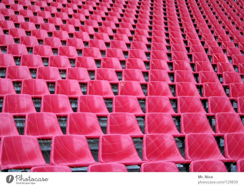 think pink Chair Seating capacity Places Sit down Diagonal Pink Gaudy Crazy Flashy Stadium Row of seats Glittering Abstract Graphic Leisure and hobbies Sports