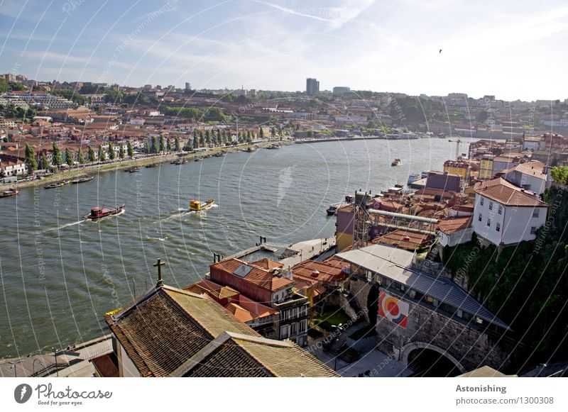 Porto III Environment Nature Horizon Weather Beautiful weather River Roi duoro Portugal Town Capital city Port City Downtown House (Residential Structure)