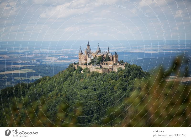 fairytale castle Environment Nature Landscape Summer Beautiful weather Forest Hill Mountain Castle Tourist Attraction Esthetic Gigantic Historic Tall Idyll