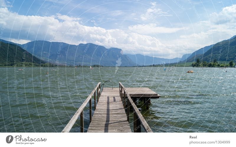 Lake Kaltern Vacation & Travel Tourism Trip Far-off places Summer vacation Sunbathing Waves Environment Nature Landscape Elements Water Sky Clouds