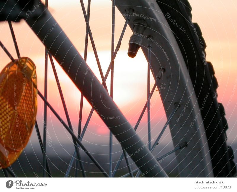 bike detail Bicycle Sunset Moody Things Spokes Sky