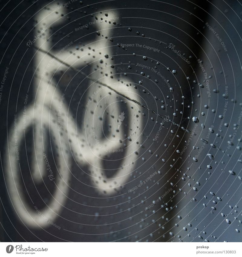 No bad weather... Driving Cycle path Damp Rain Bad weather Vacation & Travel Transport Clothing Gray Grief Puddle Wet Storm Funsport Distress Bicycle Sign