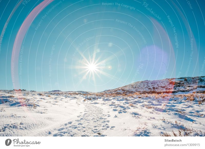 Sun Flare Vacation & Travel Tourism Trip Adventure Far-off places Freedom Winter Snow Winter vacation Mountain Hiking Nature Landscape Elements Solar eclipse