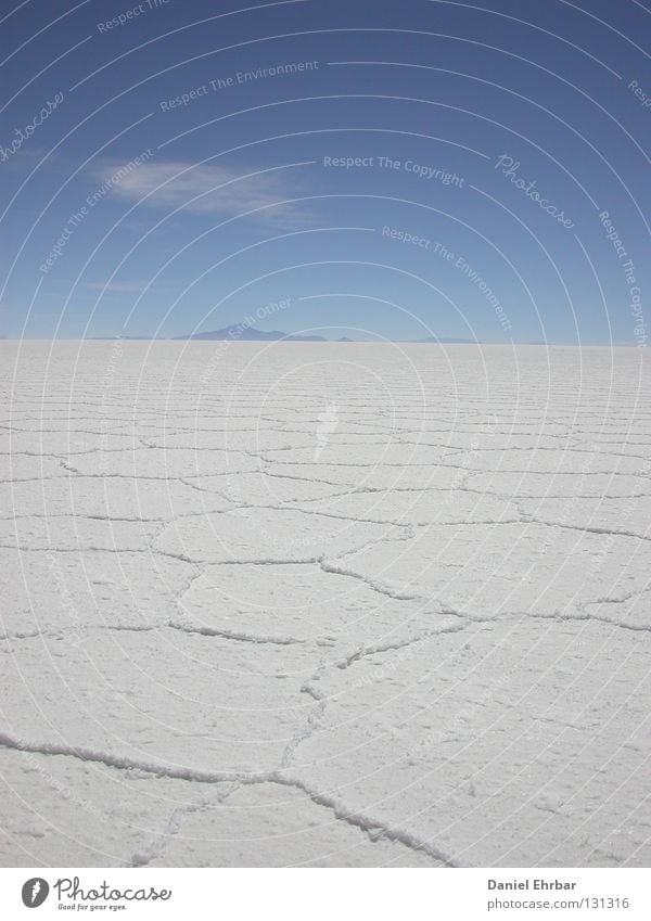 Salar de Uyuni (salt lake of Uyuni) Salt  lake Bolivia Badlands Loneliness South America Salt flats White Clouds Crust Dry Empty Salty Die of thirst Drought