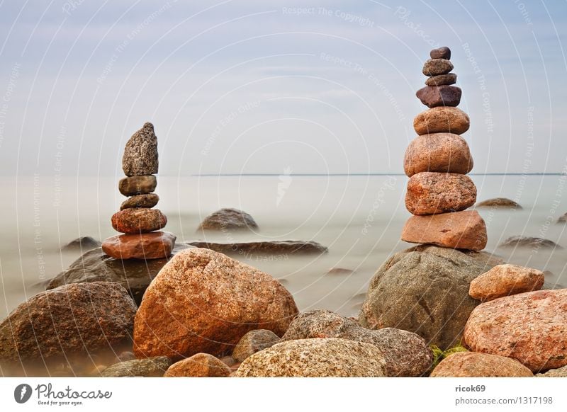 spires Relaxation Vacation & Travel Beach Nature Landscape Water Clouds Rock Coast Baltic Sea Ocean Tower Stone Romance Idyll Calm Tourism Target Baltic coast