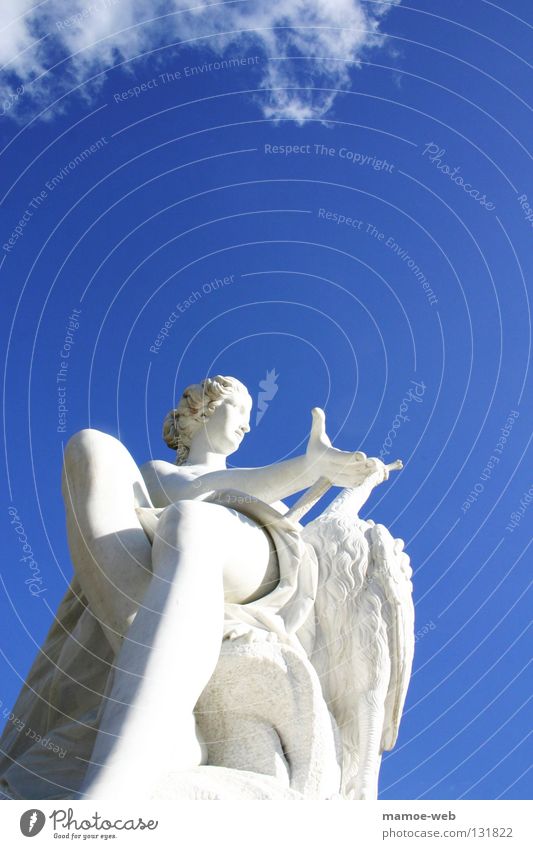 Stature in Sanssouci Park Clouds Statue White Chateau Sanssouci Human being Sky Art Culture Garden Blue