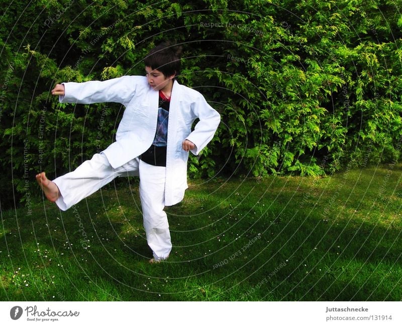 dervish Karate Judo Martial arts White Green Practice Kick Jump Combat dress Footstep Tread Japan Samurai Contentment Beat Fighter Karateka Adversary Mainstay