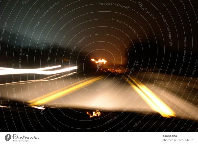 nightshot Highway Speed Night Long exposure fast driving