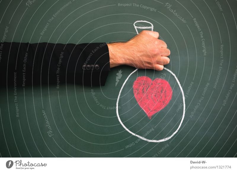 token of love handed over Love Warmest congratulations Sincere Kind regards Surprise Gift Donate Heart Heart-shaped Blackboard Chalk Drawing creatively by hand