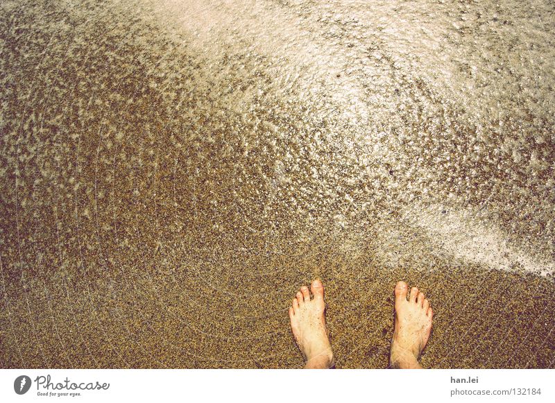 foot peeling Relaxation Swimming & Bathing Vacation & Travel Summer Beach Ocean Waves Legs Feet Sand Water Stand Wet Toes Knee Foam Spain Toenail Ankle