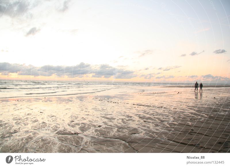 beach walk Beach Ocean Sunset Loneliness Calm Coast Relaxation Far-off places Nature