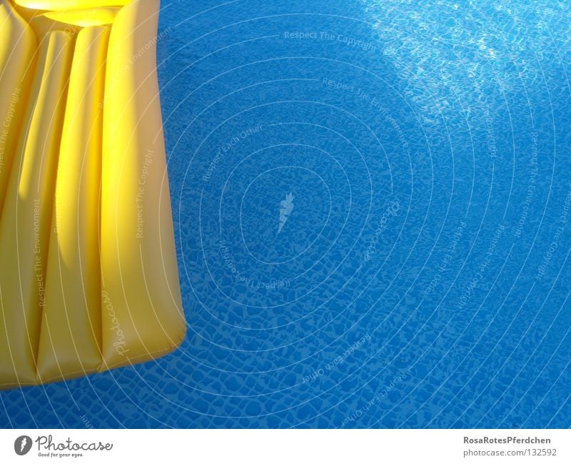 Swimming Pool Swimming pool Summer Yellow Air mattress Exterior shot Summery Loneliness Joy Water Shadow Blue
