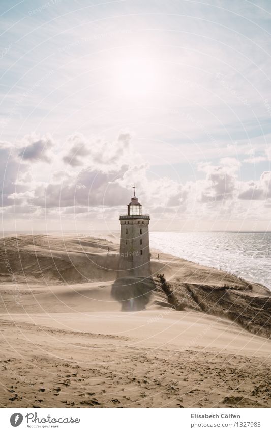 Sandstorm at Rubjergs Knude lighthouse Lighthouse Rubjerg Knude Denmark Landscape Landmark Sun coast shifting dune Desert Jutland North Jutland dunes
