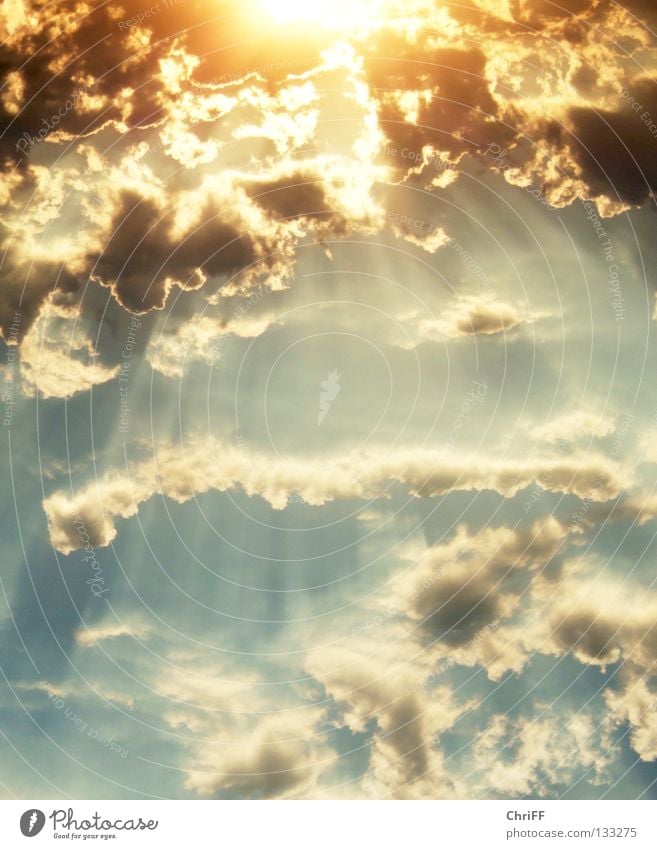 And God said... Sunset Sunbeam Clouds Glow Calm Romance Beautiful Fantastic Overpowered Futurism Far-off places Celestial bodies and the universe Sky Evening