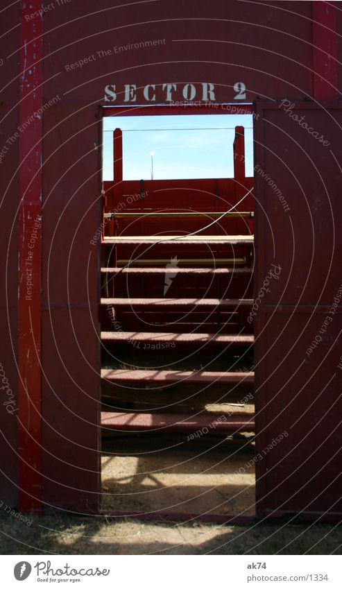 Enter the arena Bullfight Red Leisure and hobbies Arena Door Gate Stairs Sky