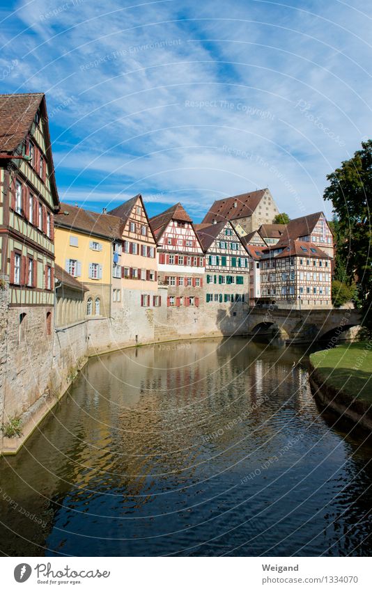 Schwäbisch Hall Elegant Style House (Residential Structure) Dream house Office Sun Summer Beautiful weather Small Town Old town Bridge Architecture