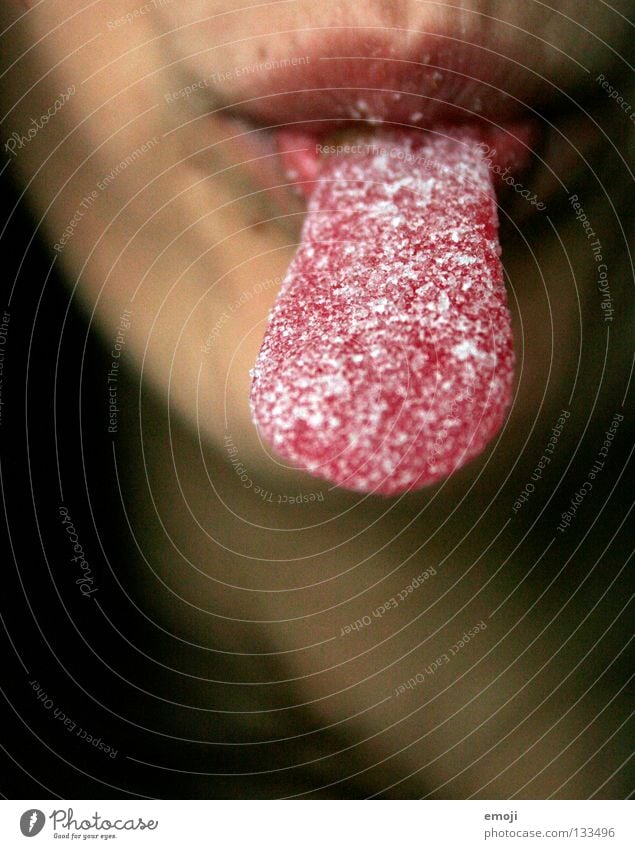 Lick Me Sugar Wine gum Tingle Sweet Rubber Fruity Lips Unhealthy Delicious Candy Youth (Young adults) Anger Tongue acid tongues raspberry Strawberry sour sucre