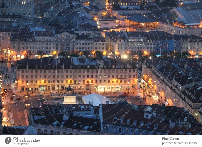 Lisbon at night Lifestyle Shopping Vacation & Travel Tourism Sightseeing City trip Feasts & Celebrations Economy Manmade structures Building Architecture