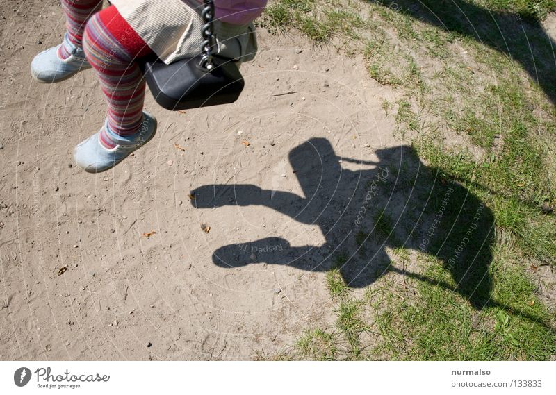 Rocking shadow II Child Stockings Striped socks Girl Swing Playing Playground Knoll Dust Kick about Acrobatics Cap Small Kindergarten Leisure and hobbies