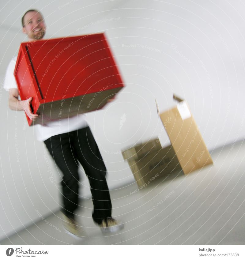 stockzeugs Costs Household Crate Household item Man Human being Red Work and employment Fatigue Exhaustion Desire Gift Shopping Possessions Credit