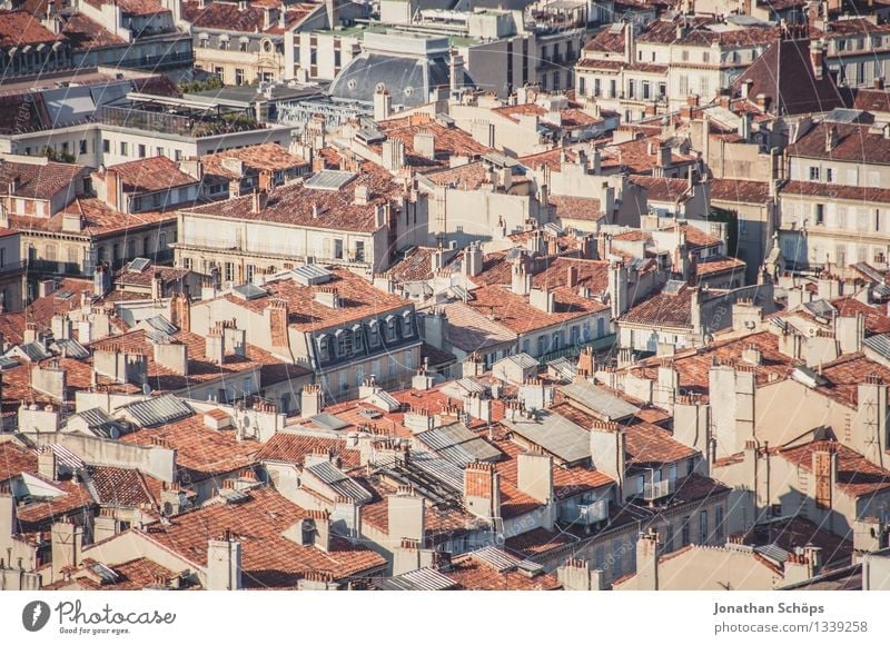 View of Marseille II Town Port City Downtown Old town Skyline Populated House (Residential Structure) Esthetic France Mediterranean sea Southern France Summer