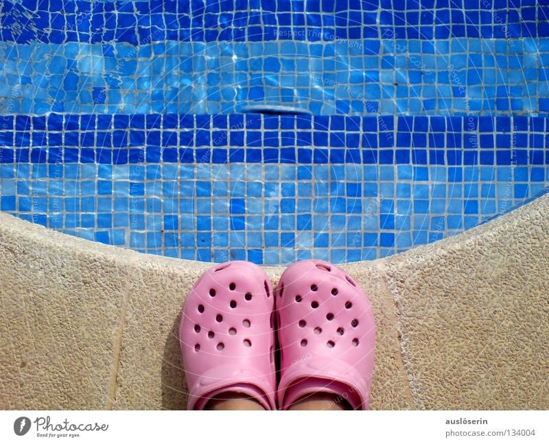 abysmal* Swimming pool Vacation & Travel Footwear Rubber Majorca Pink Edge Stand Dangerous Water Stairs Blue Arch Swimming & Bathing