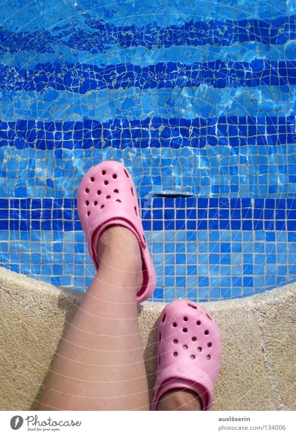 abysmal** Swimming pool Vacation & Travel Footwear Rubber Majorca Pink Edge Stand Dangerous Water Stairs Blue Arch Swimming & Bathing