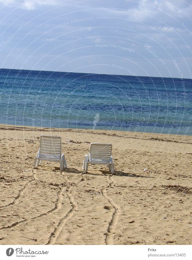 beautiful view Break Ocean Beach Deckchair Loneliness
