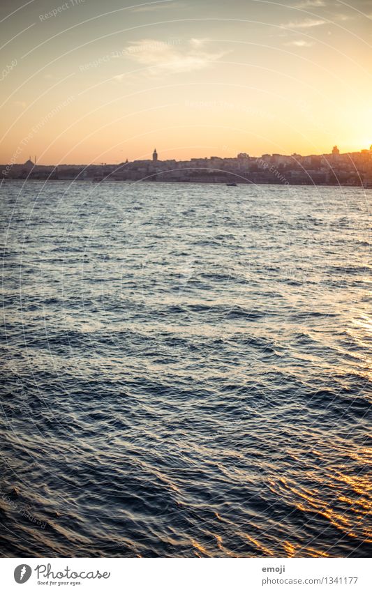 Istanbul Environment Nature Sky Summer Beautiful weather Waves Coast Ocean Town Capital city Skyline Natural Blue Colour photo Exterior shot Deserted Twilight